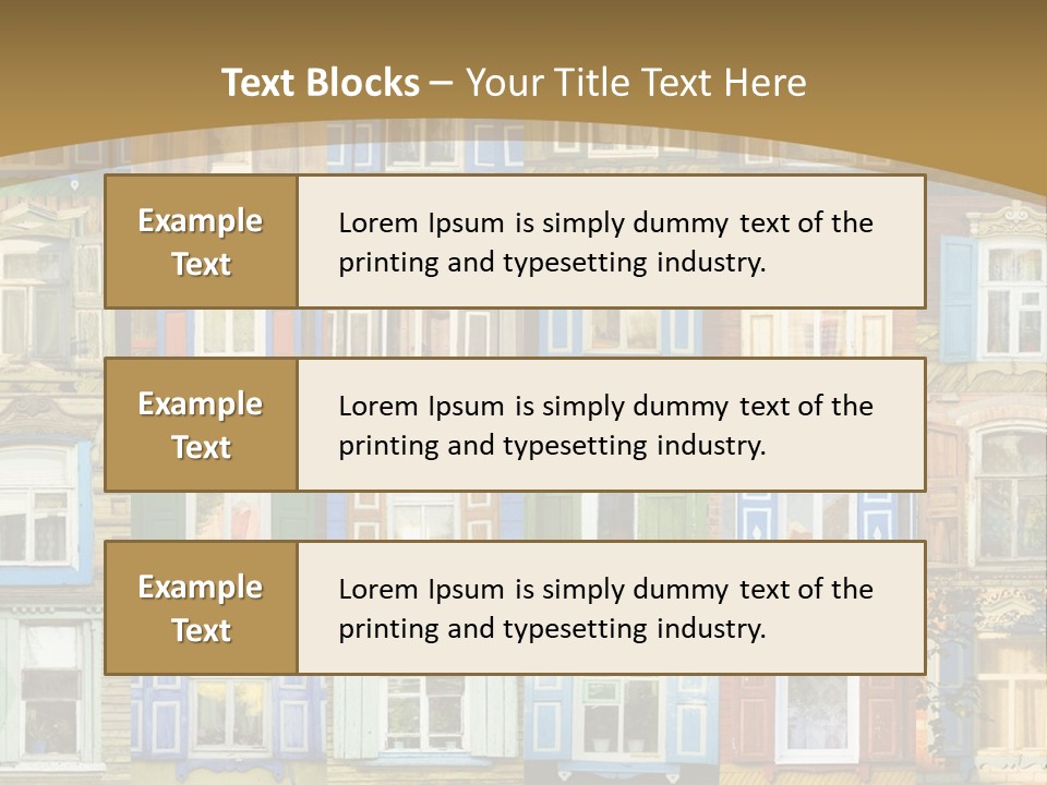 A Large Group Of Windows With Shutters On Them PowerPoint Template