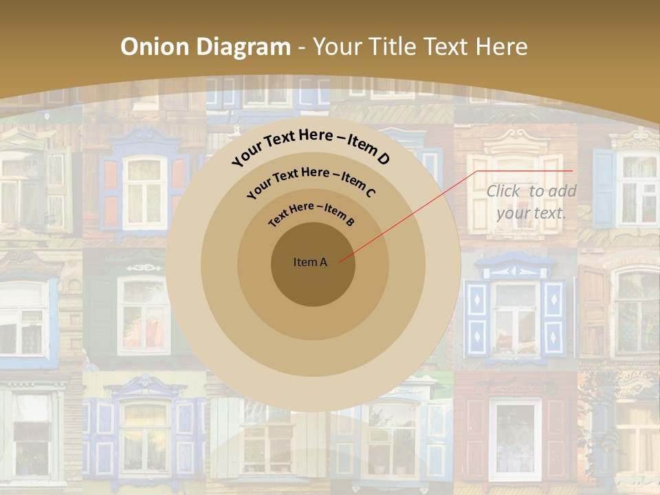 A Large Group Of Windows With Shutters On Them PowerPoint Template
