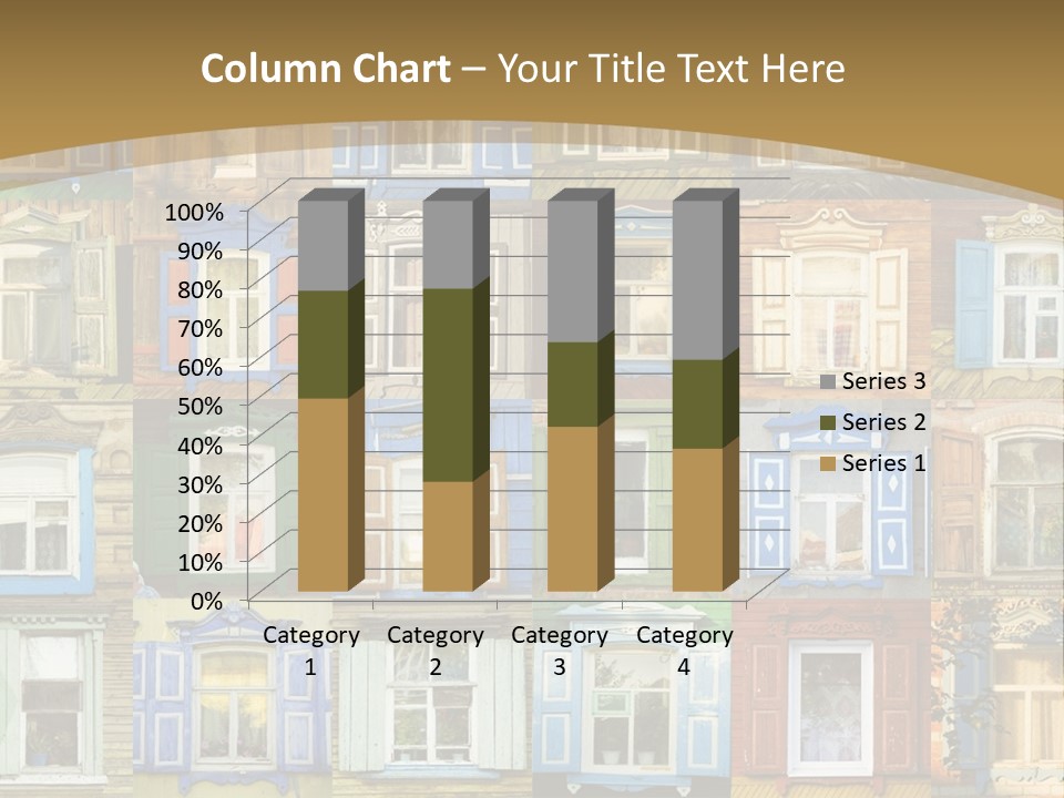 A Large Group Of Windows With Shutters On Them PowerPoint Template