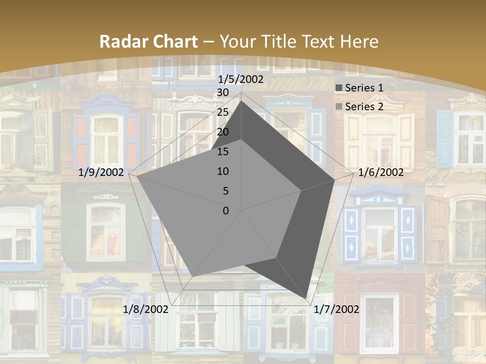 A Large Group Of Windows With Shutters On Them PowerPoint Template