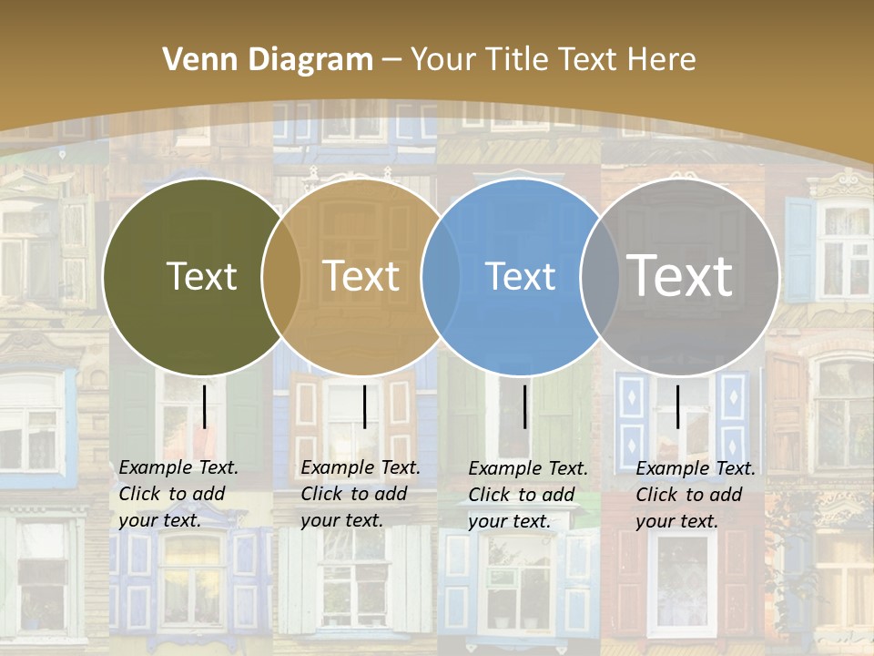 A Large Group Of Windows With Shutters On Them PowerPoint Template