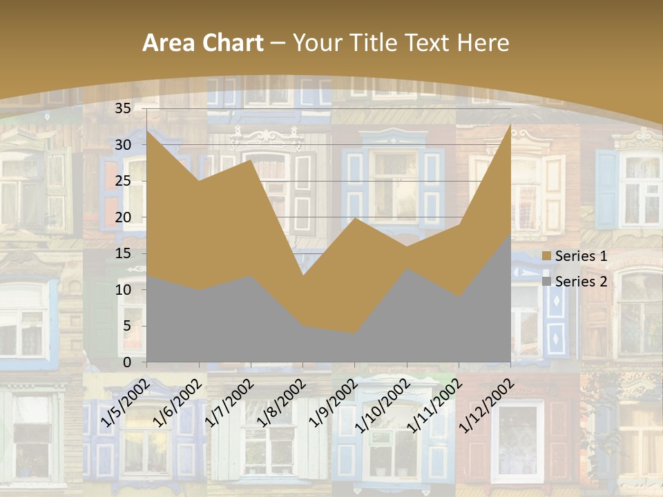 A Large Group Of Windows With Shutters On Them PowerPoint Template
