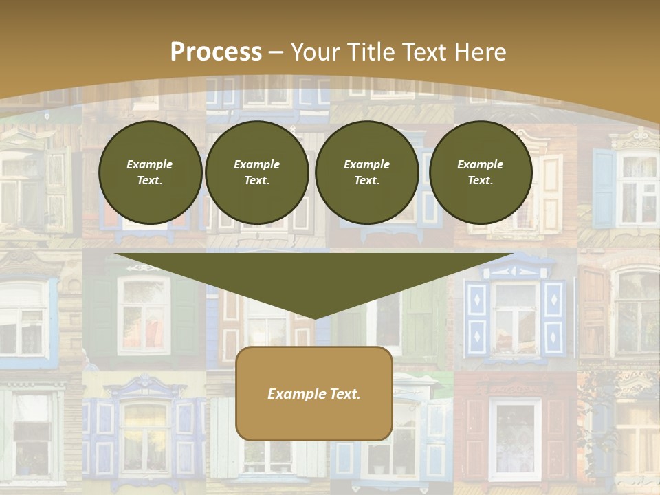 A Large Group Of Windows With Shutters On Them PowerPoint Template