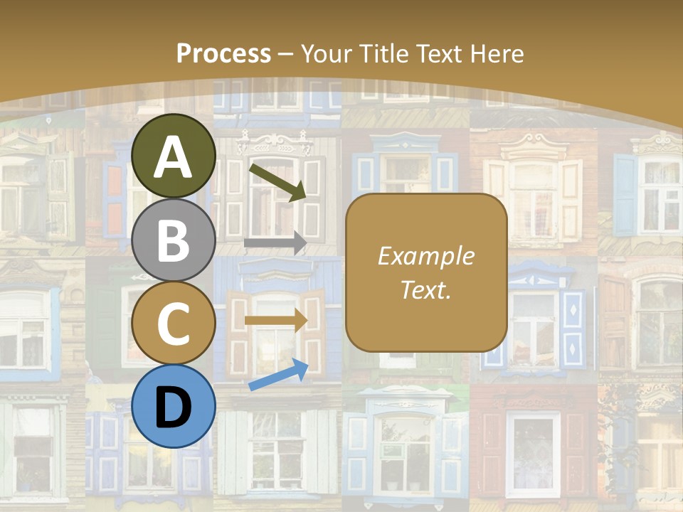 A Large Group Of Windows With Shutters On Them PowerPoint Template