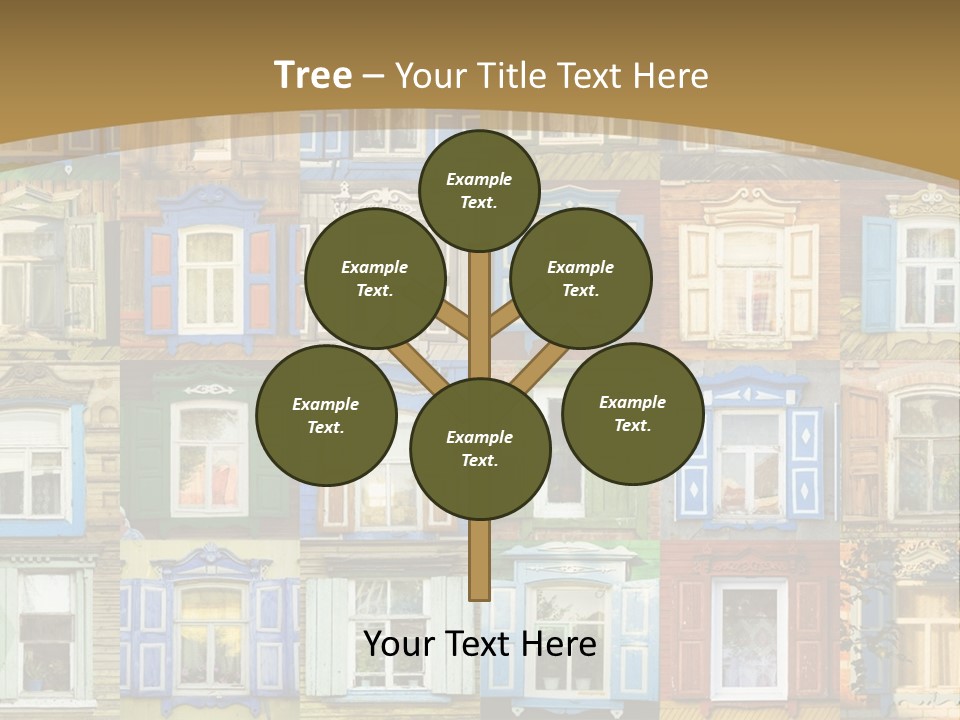 A Large Group Of Windows With Shutters On Them PowerPoint Template