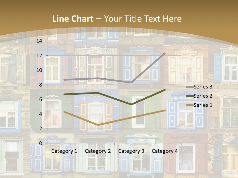 A Large Group Of Windows With Shutters On Them PowerPoint Template
