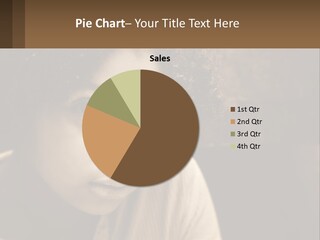 A Young Girl With Curly Hair Is Looking At The Camera PowerPoint Template