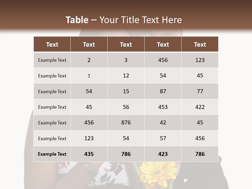 A Man And A Woman Holding A Bouquet Of Flowers PowerPoint Template