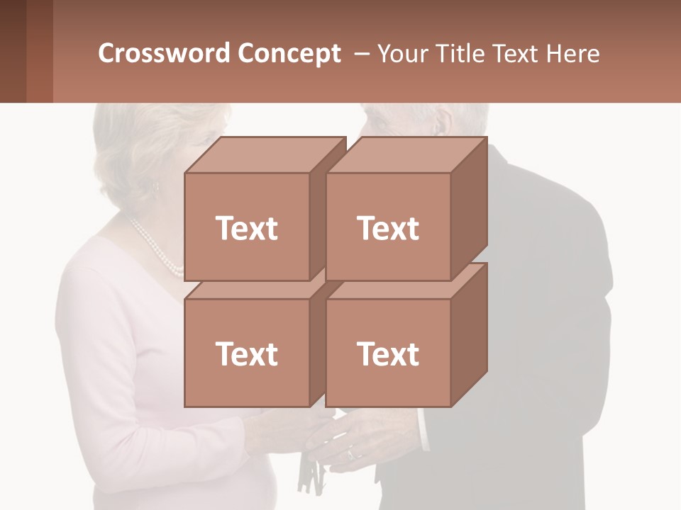 A Man And A Woman Holding A Bouquet Of Roses PowerPoint Template