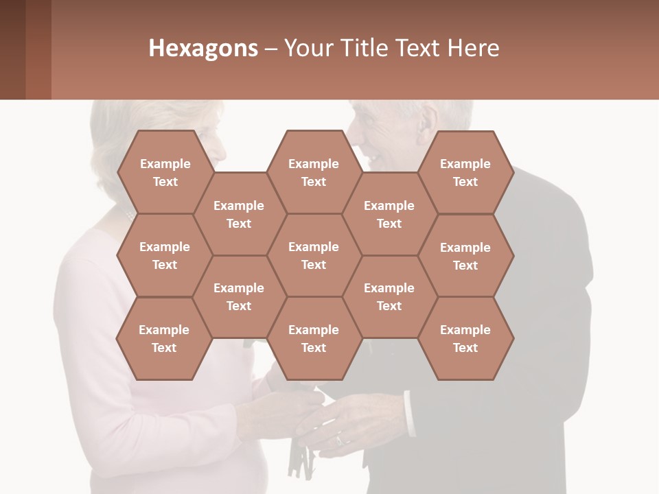 A Man And A Woman Holding A Bouquet Of Roses PowerPoint Template