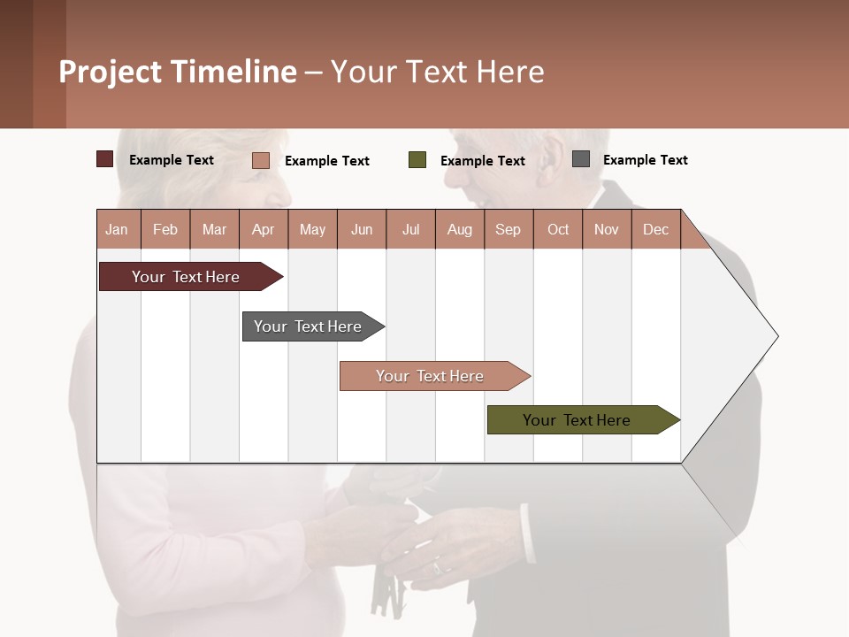 A Man And A Woman Holding A Bouquet Of Roses PowerPoint Template