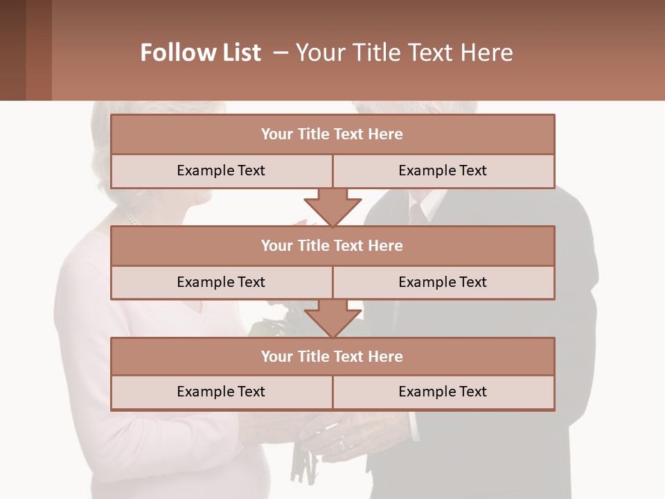 A Man And A Woman Holding A Bouquet Of Roses PowerPoint Template