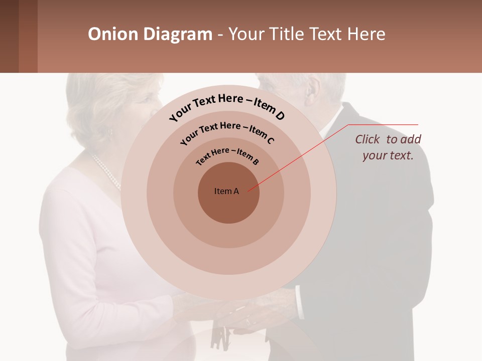 A Man And A Woman Holding A Bouquet Of Roses PowerPoint Template