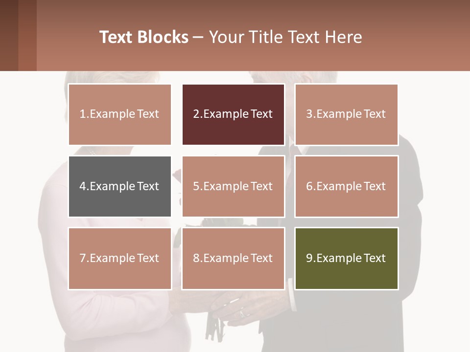 A Man And A Woman Holding A Bouquet Of Roses PowerPoint Template