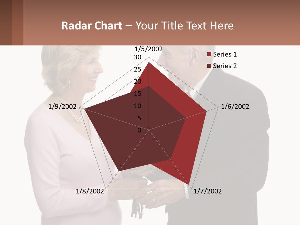 A Man And A Woman Holding A Bouquet Of Roses PowerPoint Template