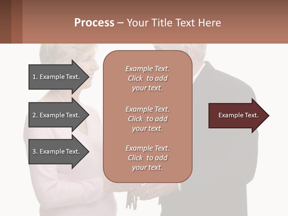 A Man And A Woman Holding A Bouquet Of Roses PowerPoint Template