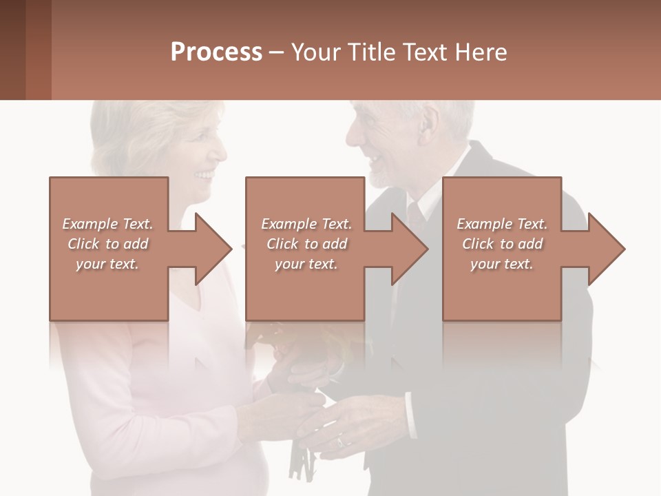 A Man And A Woman Holding A Bouquet Of Roses PowerPoint Template