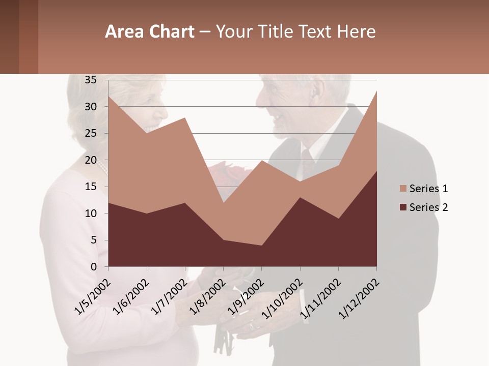 A Man And A Woman Holding A Bouquet Of Roses PowerPoint Template