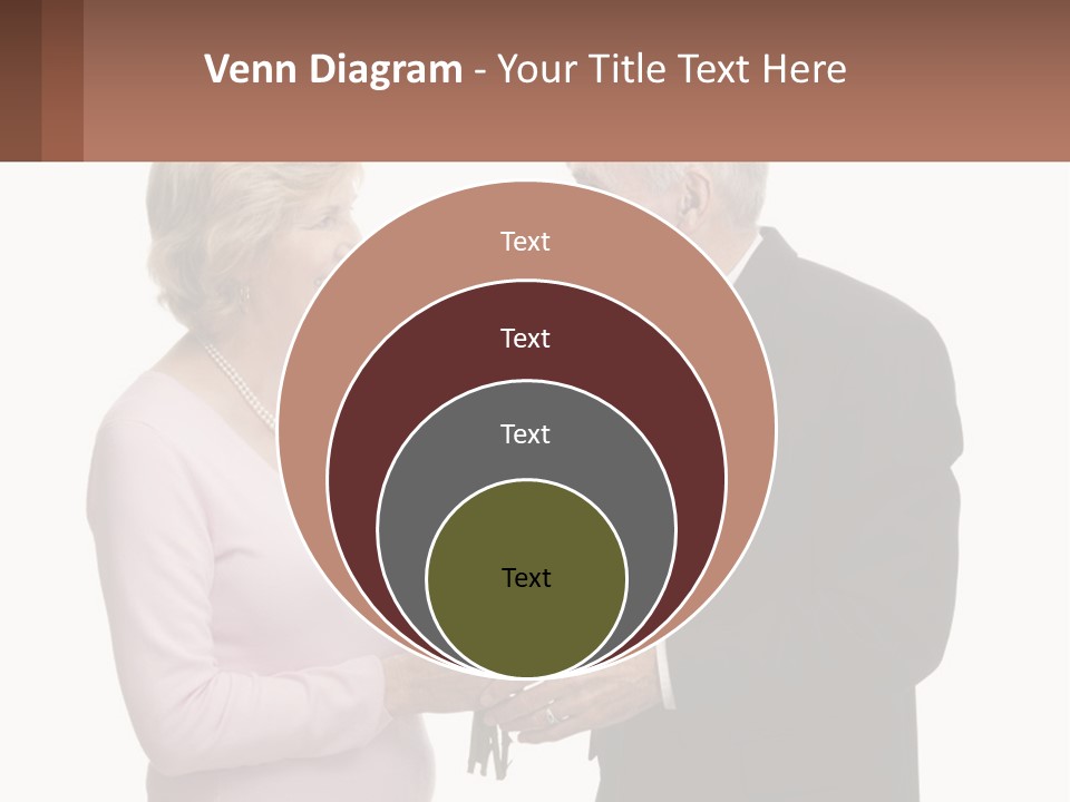 A Man And A Woman Holding A Bouquet Of Roses PowerPoint Template