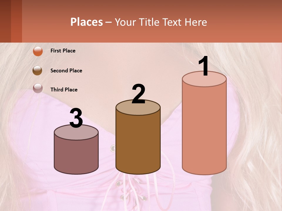 A Close Up Of A Woman's Breast Wearing A Pink Dress PowerPoint Template