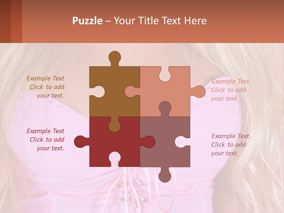 A Close Up Of A Woman's Breast Wearing A Pink Dress PowerPoint Template