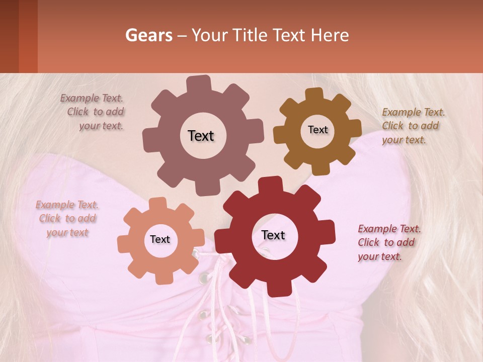 A Close Up Of A Woman's Breast Wearing A Pink Dress PowerPoint Template
