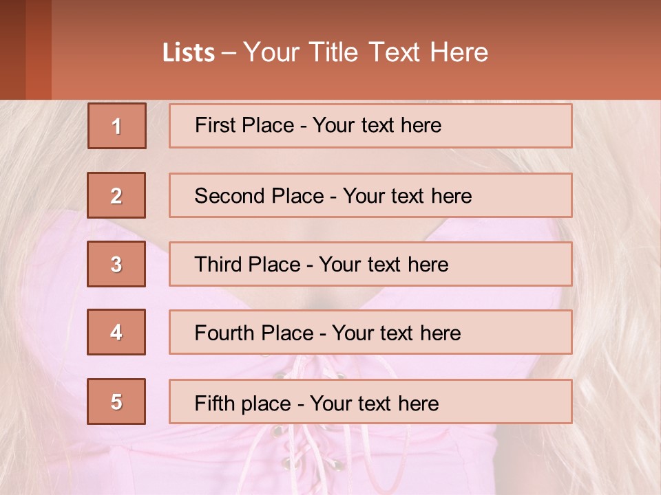 A Close Up Of A Woman's Breast Wearing A Pink Dress PowerPoint Template