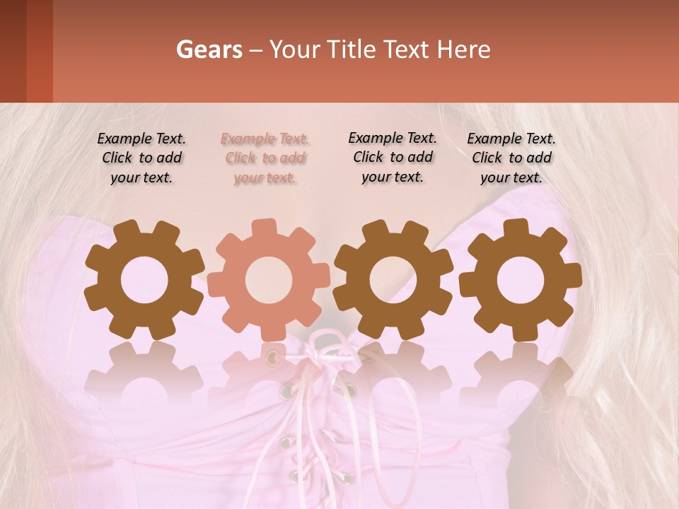 A Close Up Of A Woman's Breast Wearing A Pink Dress PowerPoint Template