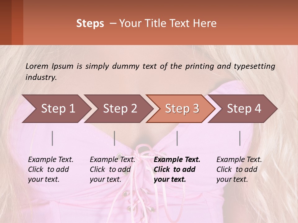 A Close Up Of A Woman's Breast Wearing A Pink Dress PowerPoint Template