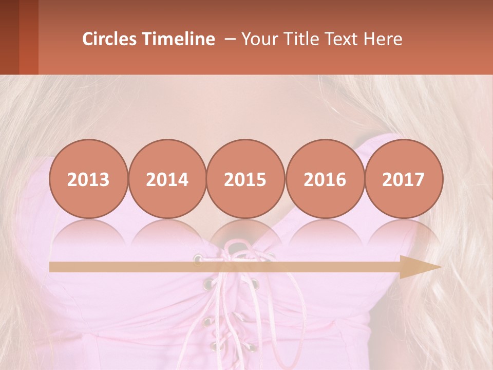 A Close Up Of A Woman's Breast Wearing A Pink Dress PowerPoint Template