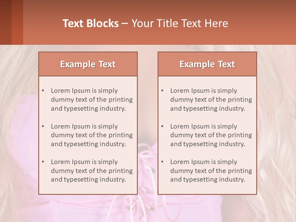 A Close Up Of A Woman's Breast Wearing A Pink Dress PowerPoint Template