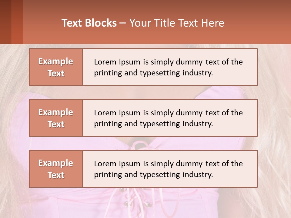 A Close Up Of A Woman's Breast Wearing A Pink Dress PowerPoint Template