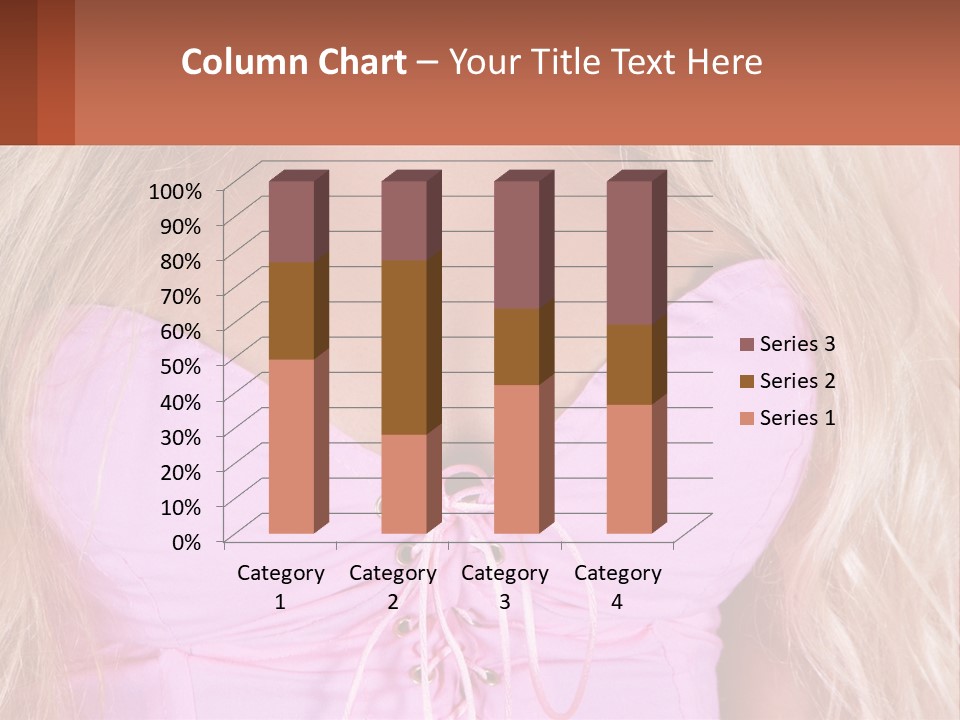 A Close Up Of A Woman's Breast Wearing A Pink Dress PowerPoint Template
