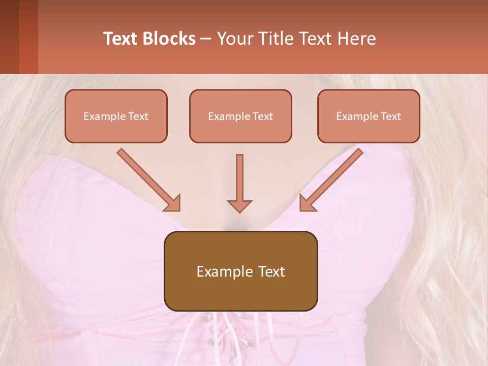 A Close Up Of A Woman's Breast Wearing A Pink Dress PowerPoint Template