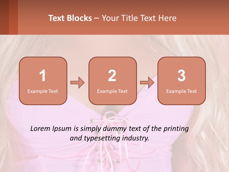 A Close Up Of A Woman's Breast Wearing A Pink Dress PowerPoint Template