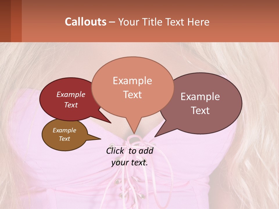 A Close Up Of A Woman's Breast Wearing A Pink Dress PowerPoint Template