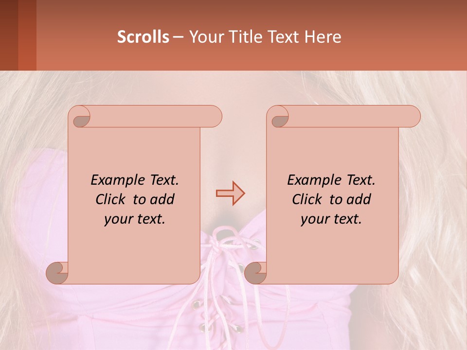 A Close Up Of A Woman's Breast Wearing A Pink Dress PowerPoint Template