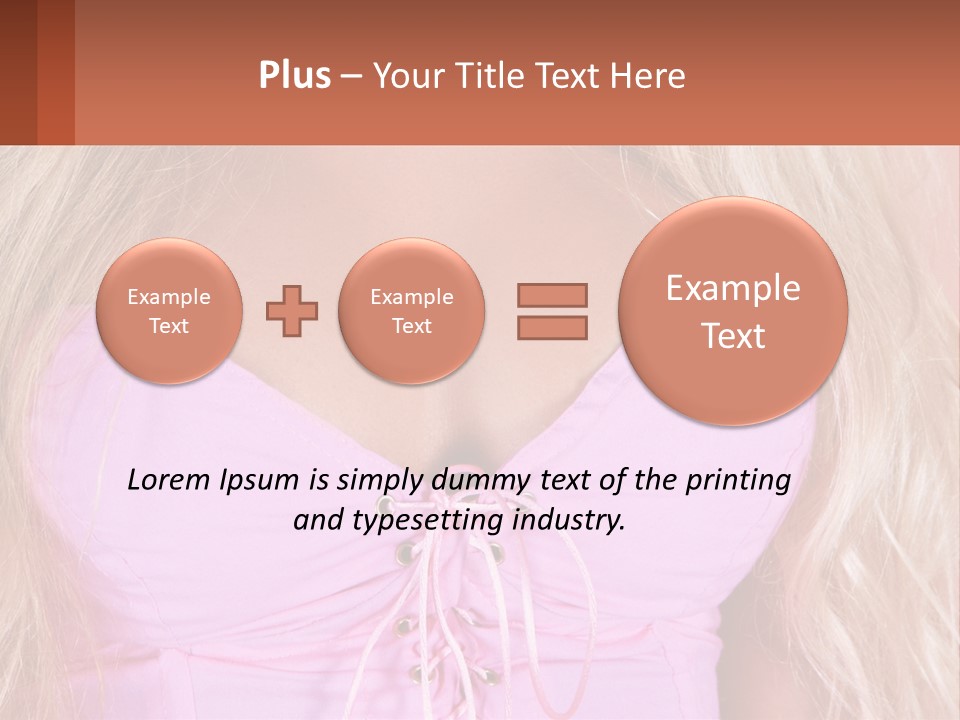 A Close Up Of A Woman's Breast Wearing A Pink Dress PowerPoint Template
