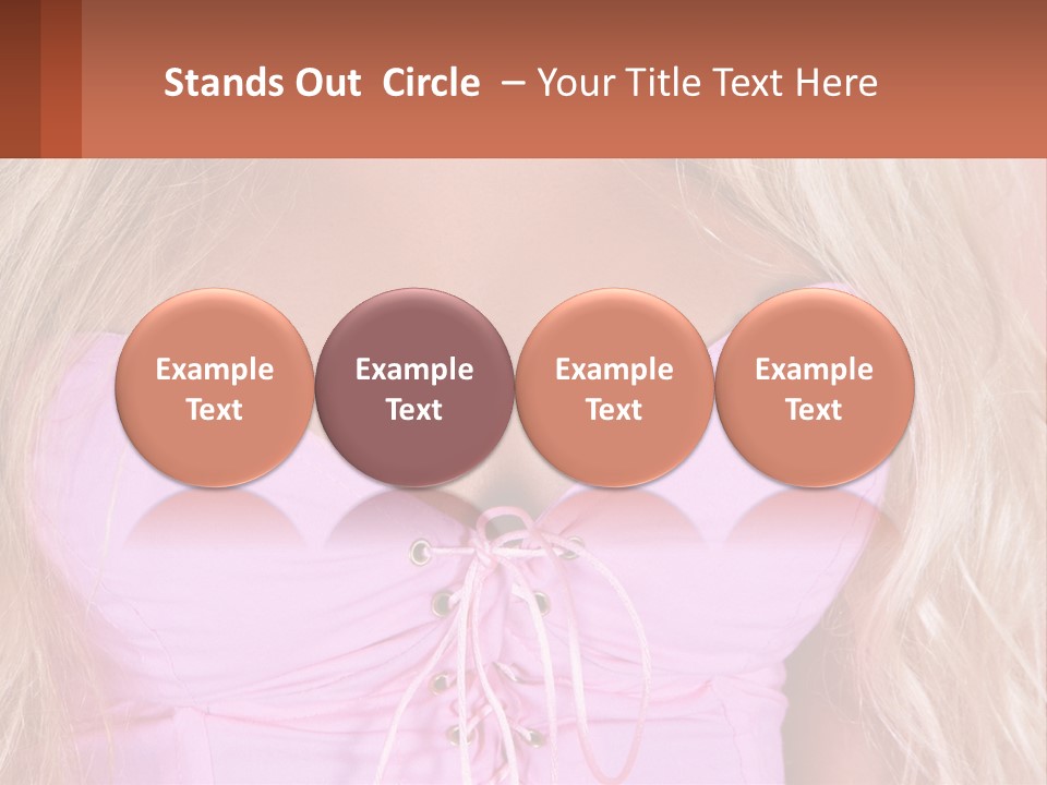 A Close Up Of A Woman's Breast Wearing A Pink Dress PowerPoint Template