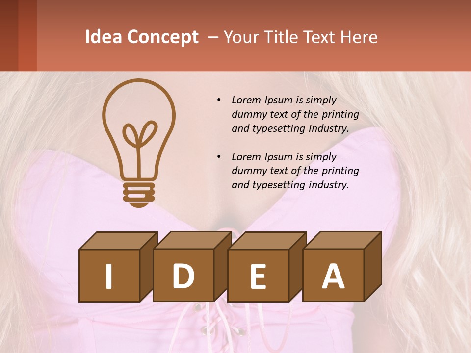 A Close Up Of A Woman's Breast Wearing A Pink Dress PowerPoint Template