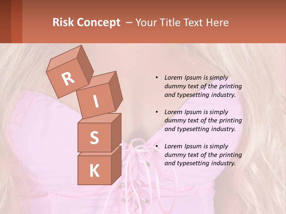 A Close Up Of A Woman's Breast Wearing A Pink Dress PowerPoint Template