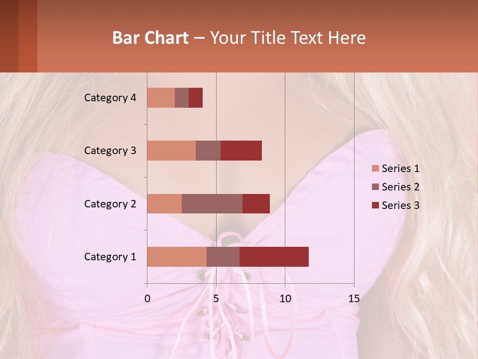 A Close Up Of A Woman's Breast Wearing A Pink Dress PowerPoint Template