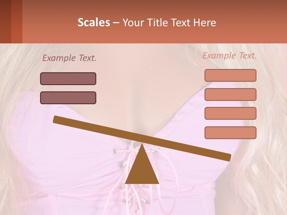 A Close Up Of A Woman's Breast Wearing A Pink Dress PowerPoint Template