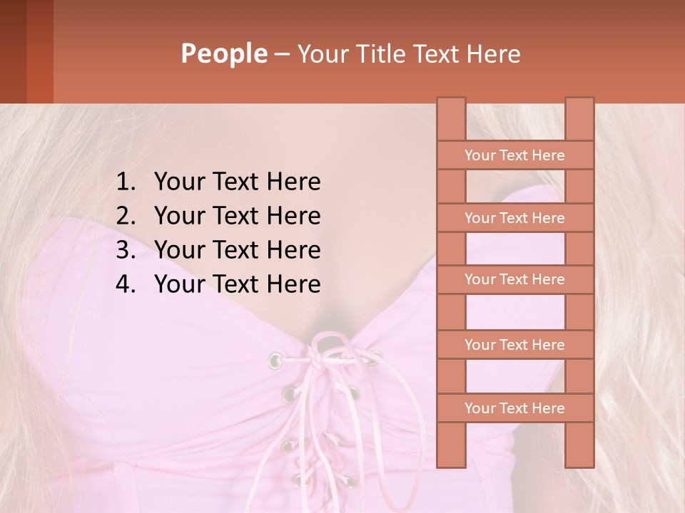 A Close Up Of A Woman's Breast Wearing A Pink Dress PowerPoint Template