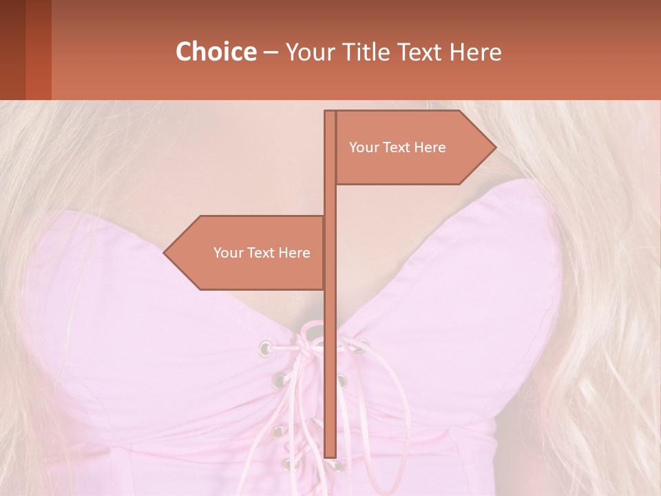 A Close Up Of A Woman's Breast Wearing A Pink Dress PowerPoint Template