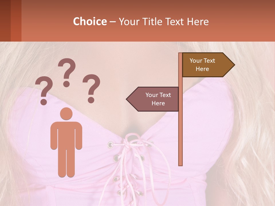 A Close Up Of A Woman's Breast Wearing A Pink Dress PowerPoint Template