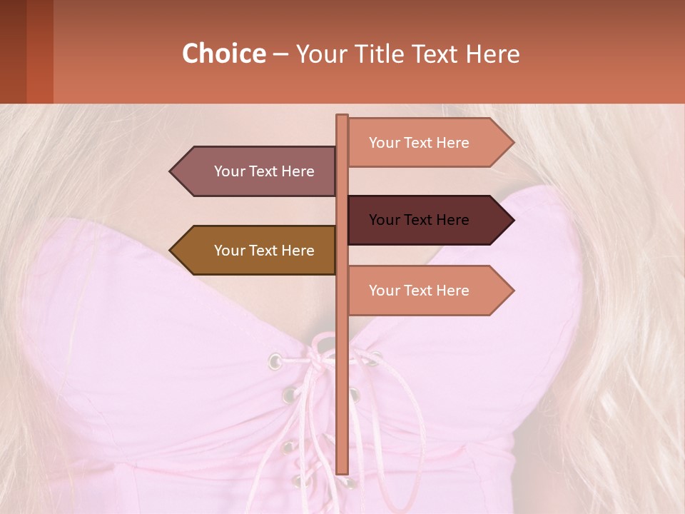 A Close Up Of A Woman's Breast Wearing A Pink Dress PowerPoint Template