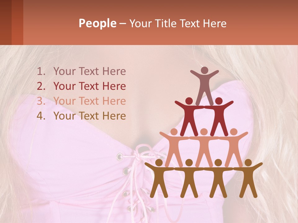 A Close Up Of A Woman's Breast Wearing A Pink Dress PowerPoint Template