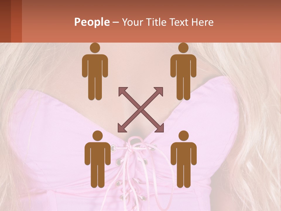 A Close Up Of A Woman's Breast Wearing A Pink Dress PowerPoint Template