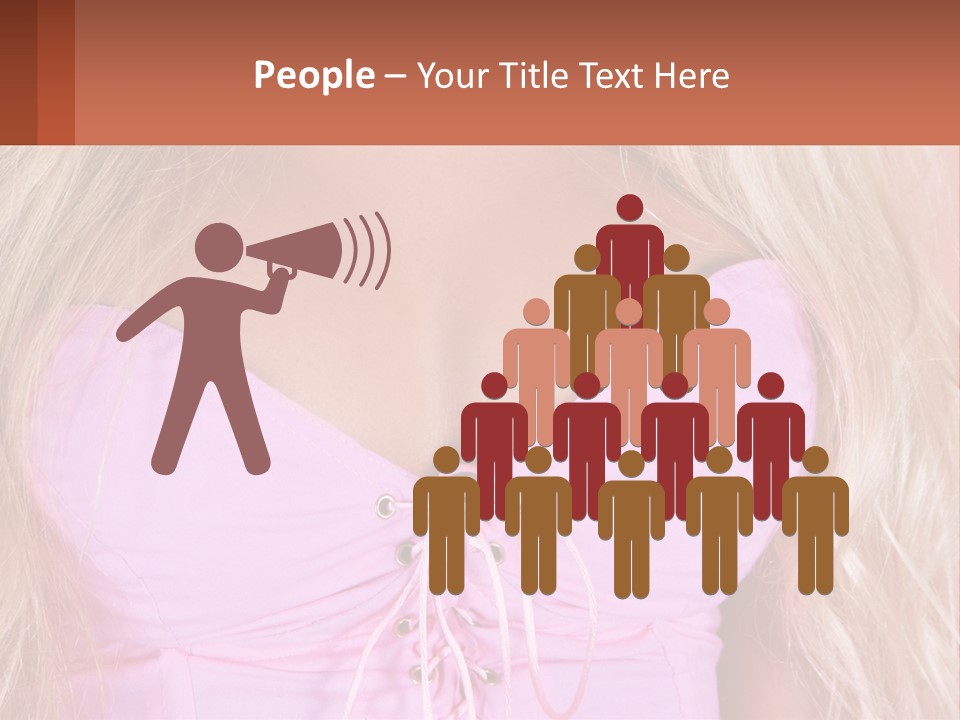 A Close Up Of A Woman's Breast Wearing A Pink Dress PowerPoint Template